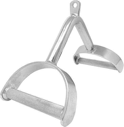 Double D Row Handle A-Shaped Wide Grip Cable Attachment for Seated Row and Curling Bar Exercises in Gym