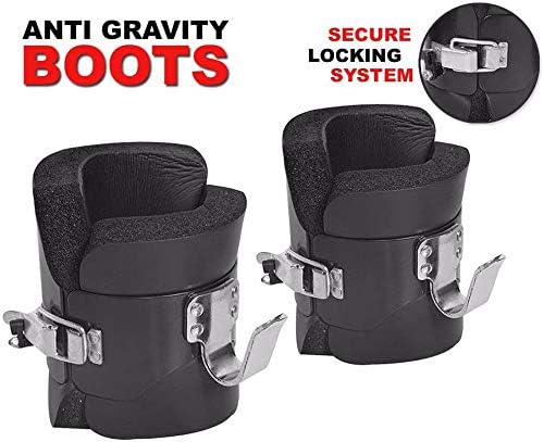 FITNESS MANIAC USA Anti Gravity Inversion Boots - Stress Relief, Fitness, and Core Workout - Hanging for Ab Crunch, Abdominal Sit Up, Hooks Bar Therapy in the Gym