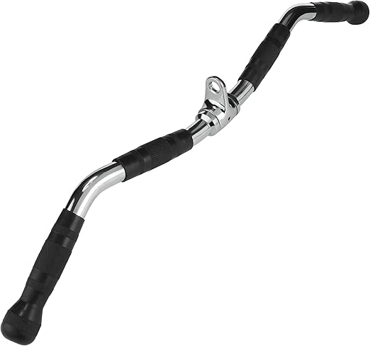 FITNESS MANIAC New Pro 30" Grip Revolving Curl Bar Cable Attachment for Bicep Curls Arm Tricep