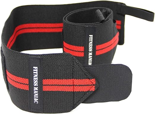 FITNESS MANIAC Weightlifting Wrist Wraps Powerlifting Training Professional Gym Workout Men & Women Strength Exercise Straps Cross Fitness Body Adjustable Wrist Support Sold As PAIR