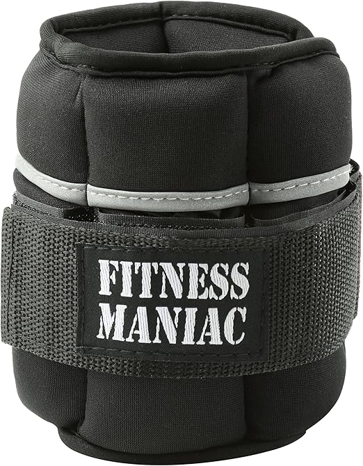 Adjustable Ankle Weights Pair Men & Women 10 lbs Total Weight, 1-5 lbs Per Ankle