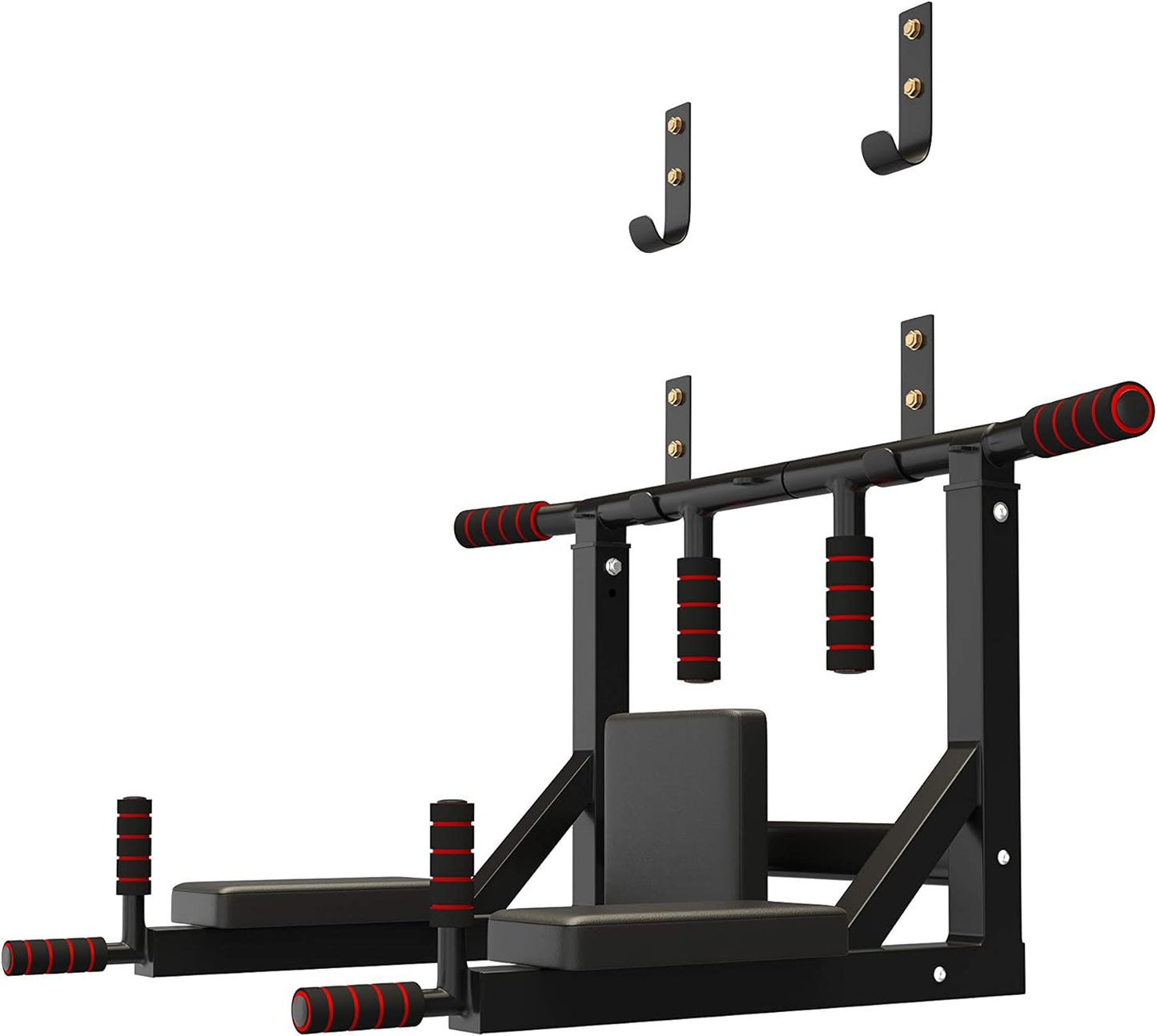 Wall Mounted Pull Up Bar Pullup Mount Chin Bars Dip Station Power Tower Push Home Gym Fitness Core