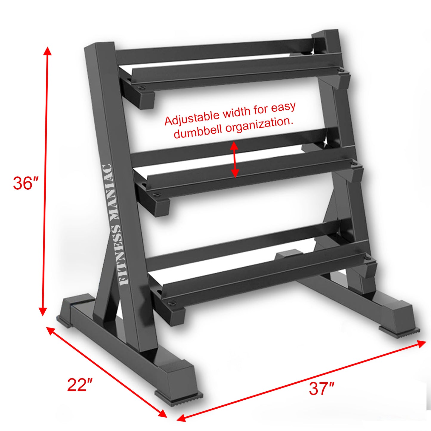 Dumbbell Rack 3-Tier Multilevel Weight Storage Organizer for Home Gym