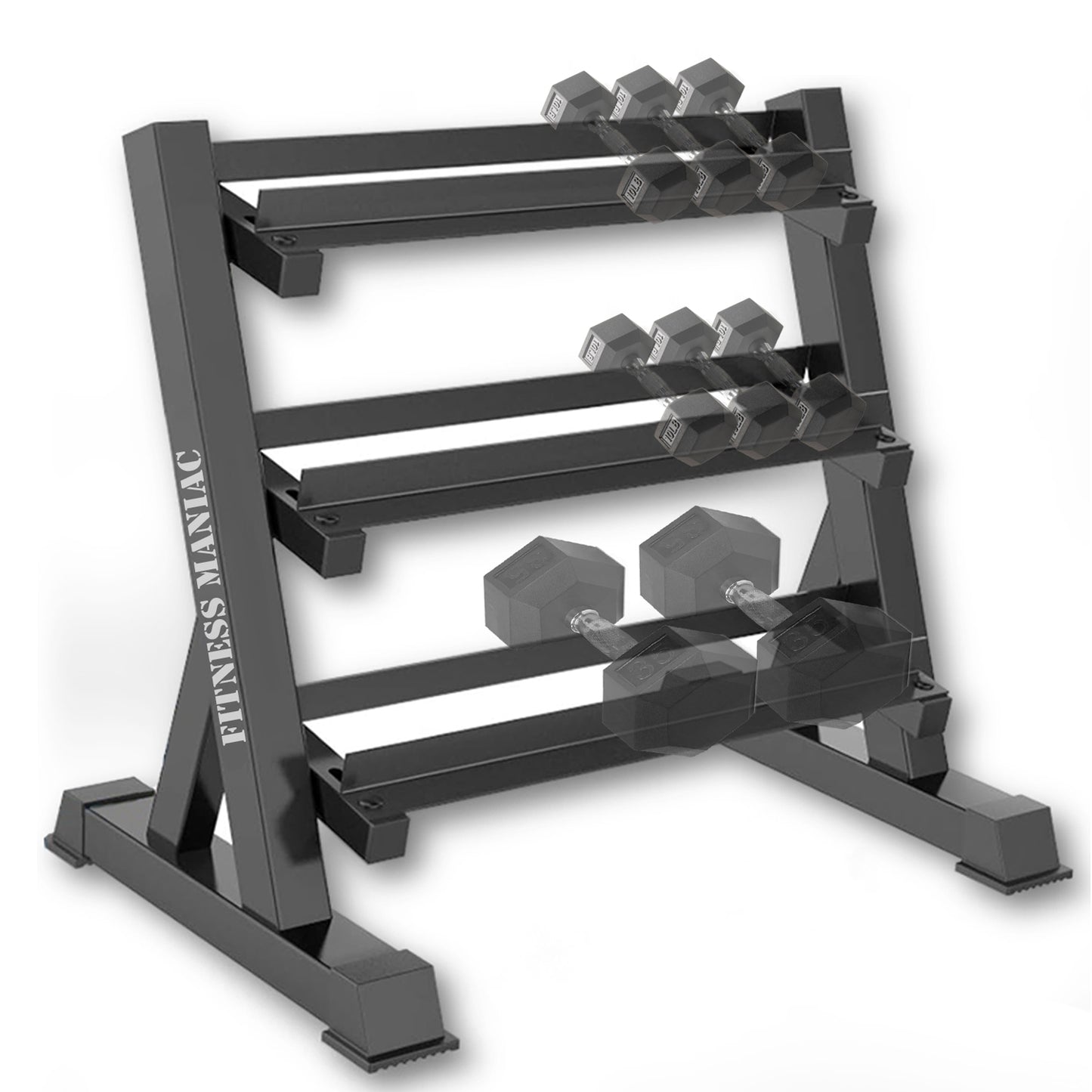 Dumbbell Rack 3-Tier Multilevel Weight Storage Organizer for Home Gym