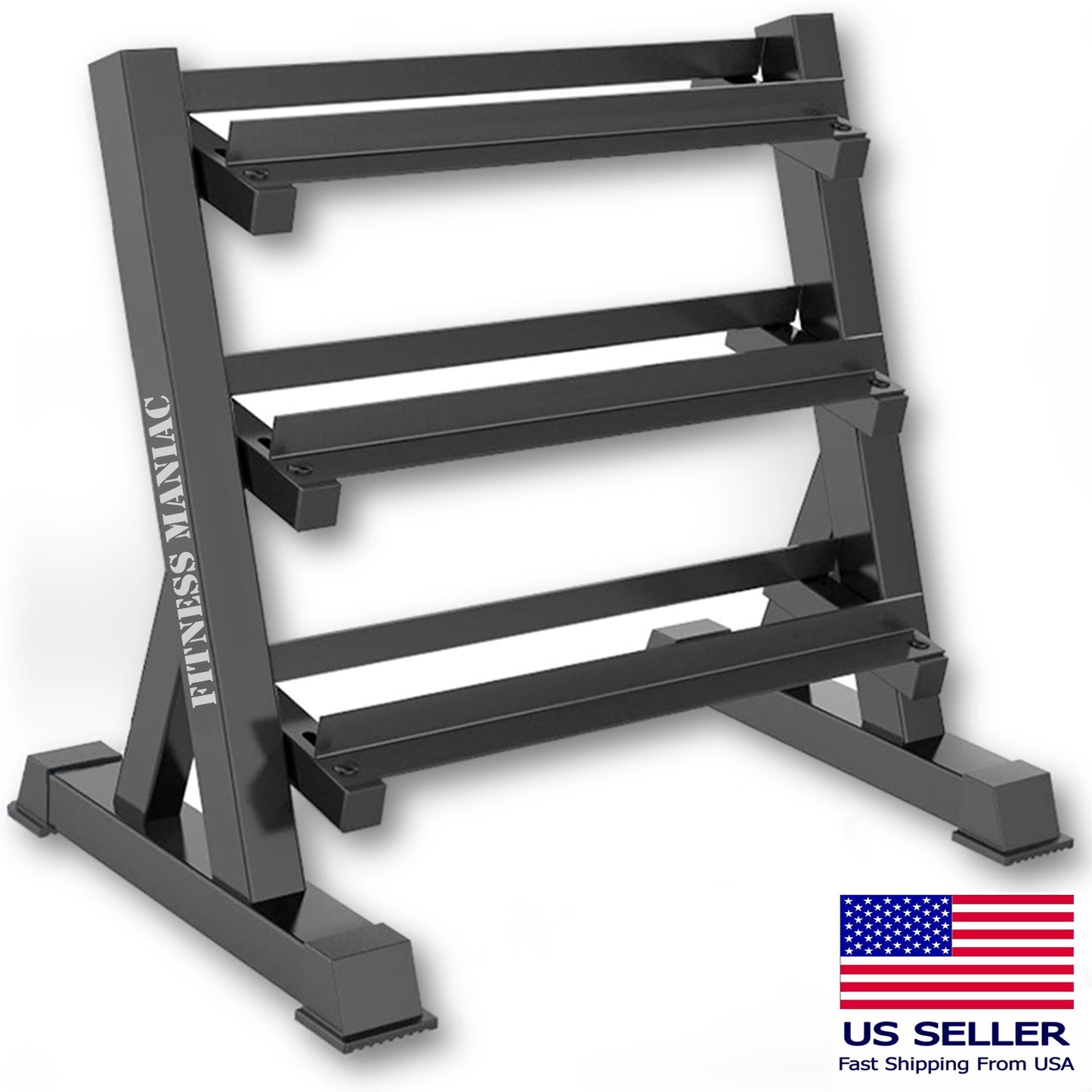 Dumbbell Rack 3-Tier Multilevel Weight Storage Organizer for Home Gym