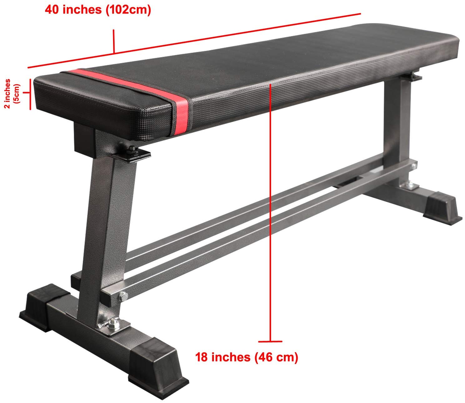 Fitness Maniac Standard Weight Training Benches Flat Utility Bench for and Ab Exercises