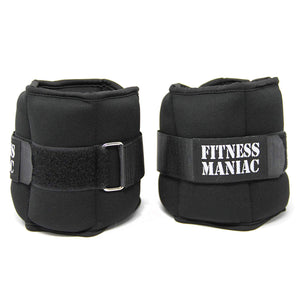 Fitness Maniac Ankle Weights Durable Wrist Weight 4lbs 6lbs 8lbs 10lbs Neoprene one Pair with Adjustable Strap