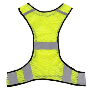 Fitness Maniac Adjustable Running Walking Cycling Riding High Visibility Reflective Safety Vest Straps Breathable Holes Outdoor Jogging Gear Security Night Reflector 2X Arm Bands