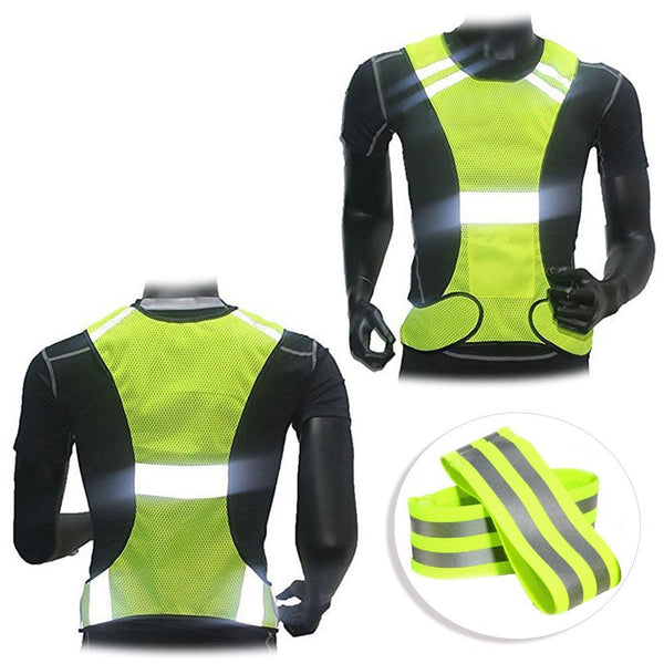 Adjustable Safety Reflective Vest Belt Stripe Strap Night Running Jogging  Biking ⋆ Industrial Safety Products