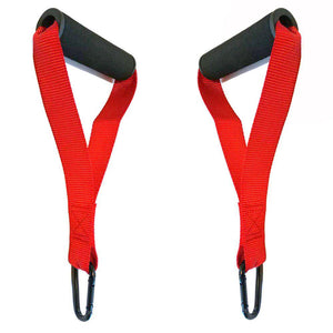 Fitness Maniac Exercise Handles for Cable Machines and Resistance Bands Machine Attachments Grips Strap Stirrup Handle Attachment Grip Nylon Webbing