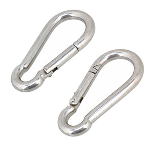 FITNESS MANIAC Stainless Steel Spring Snap Hook Carabiner Home Gym Body Building Weightlifting Attachments Machine Equipment Barbell Bar Accessories