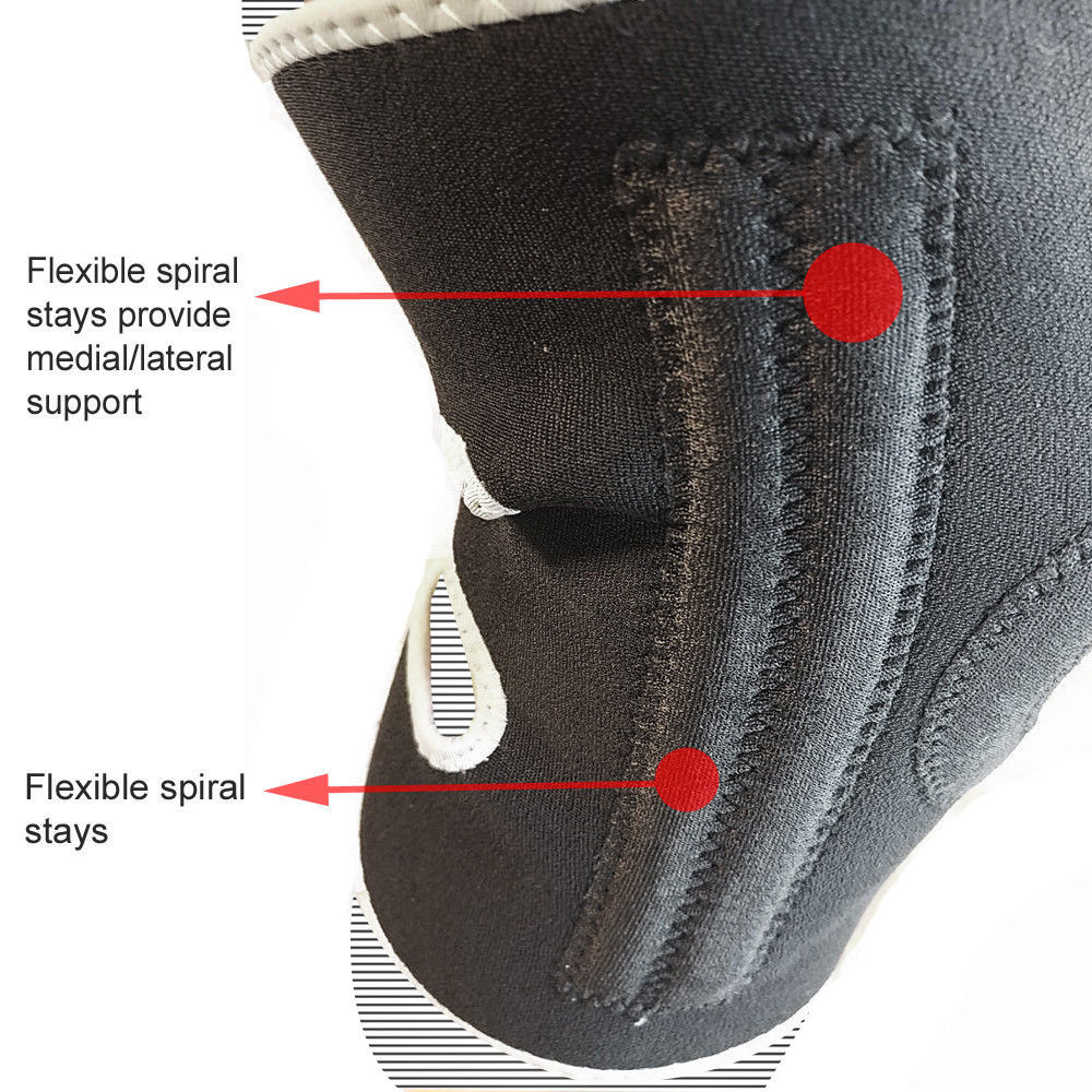 Fitness Maniac Knee Brace Adjustable Strap Black Wraparound Open Patella Support Neoprene Wrap