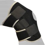 Fitness Maniac Knee Brace Adjustable Strap Black Wraparound Open Patella Support Neoprene Wrap